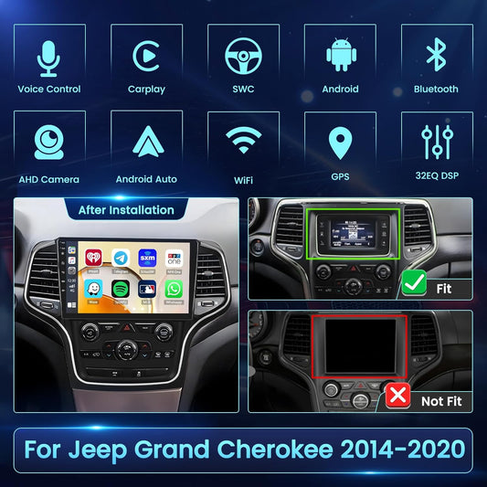 Jeep Grand Cherokee 2014-2020 Android Screen for Replacement