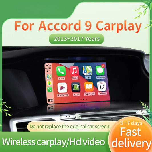 Honda Accord 9th Gen 2013-2017 CarPlay Upgrade Retrofit-Wireless CarPlay for OEM Screenginal Car Screen