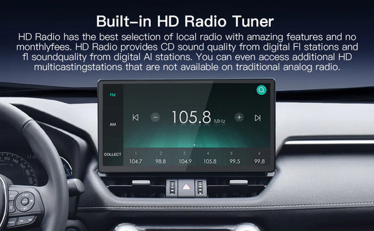 Toyota RAV4 2019–2022 OEM-fit 13.2″ CarPlay Android Auto Replacement Screen