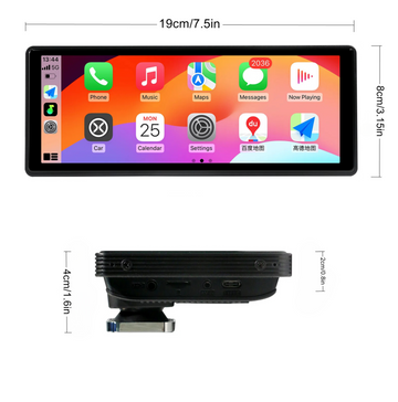 T7 3-in-1 Universal Smart Screen (Carplay /Andorid Auto 7" Touch Screen / Dash Cam)  for All Vehicles , Front/Rear Dual Camera